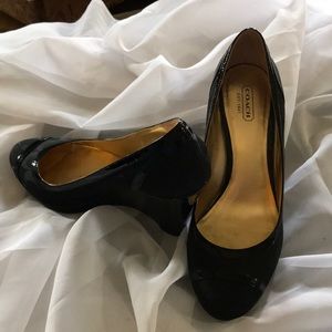 Coach Signature Wedge Shoes w/Patent Leather